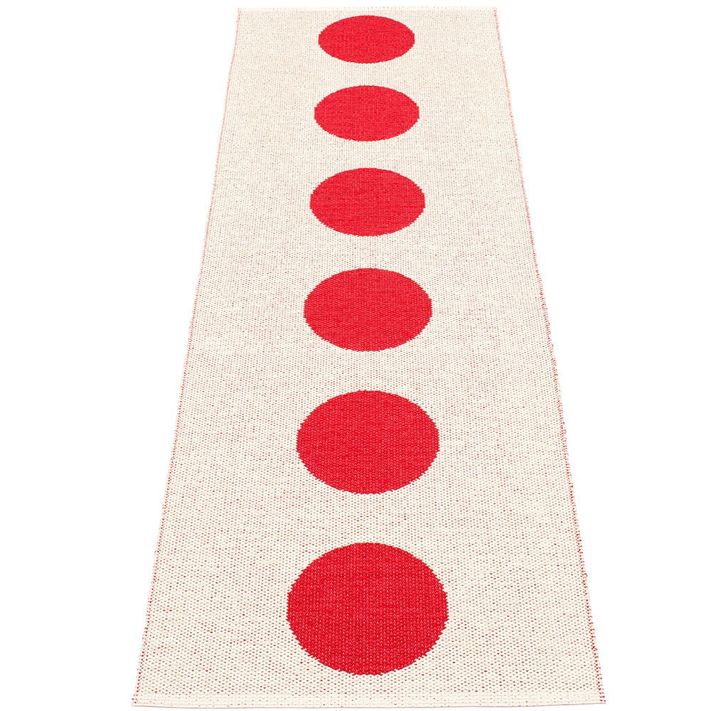 Pappelina Vera Red & Vanilla Runner 70 x 225 cm - Reverse