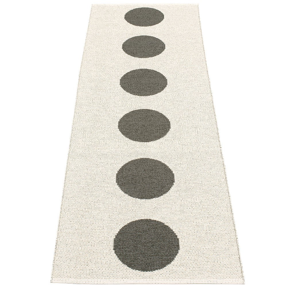 Pappelina Vera Charcoal & Vanilla Runner x 70 x 225 cm - Reverse