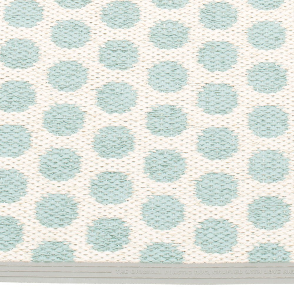 Pappelina Noa Pale Turquoise & Vanilla Runner Detail