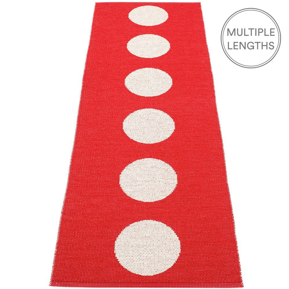 Pappelina Vera Red & Vanilla Runner 70 x 225 cm