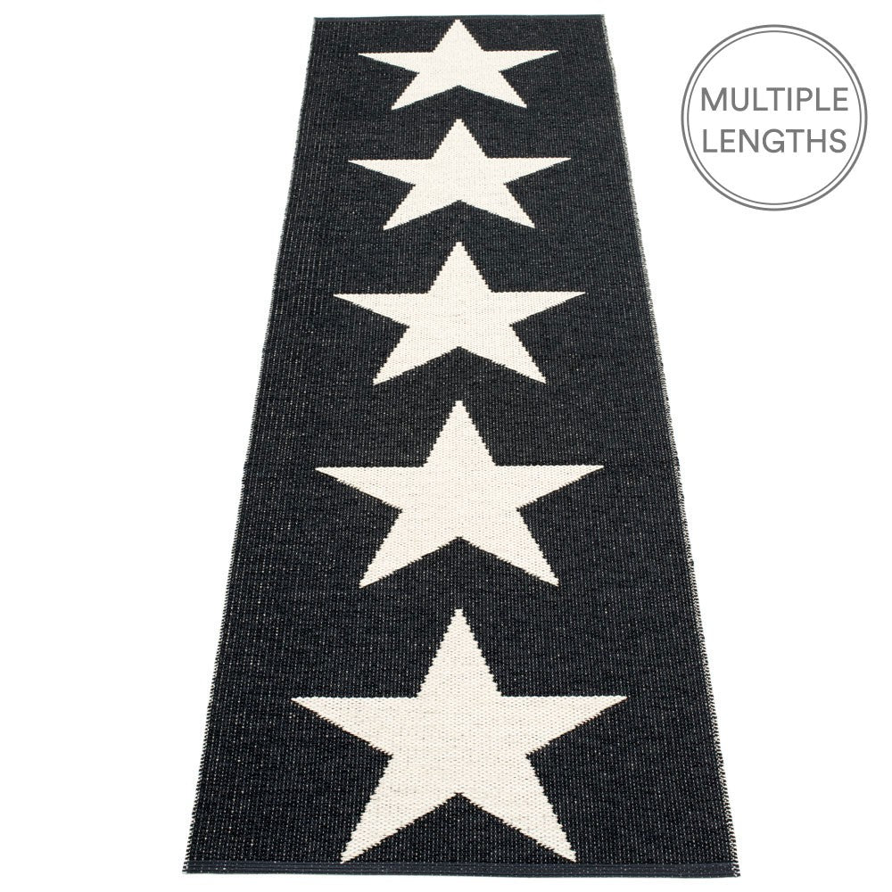 Pappelina Viggo One Black Runner - 70 x 250 cm
