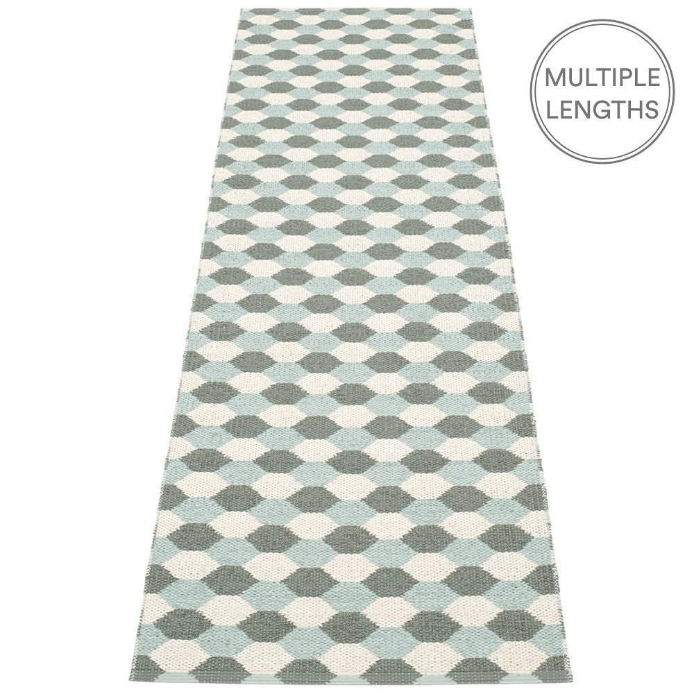 Pappelina Dana Army & Pale Turquoise Runner - 70 x 250 cm