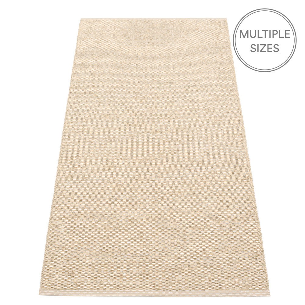 Pappelina Svea Runner - Beige & Beige Metallic - 70 x 160 cm