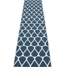 Pappelina Otis Runner - Ocean Blue & Vanilla - 70 x 320 cm