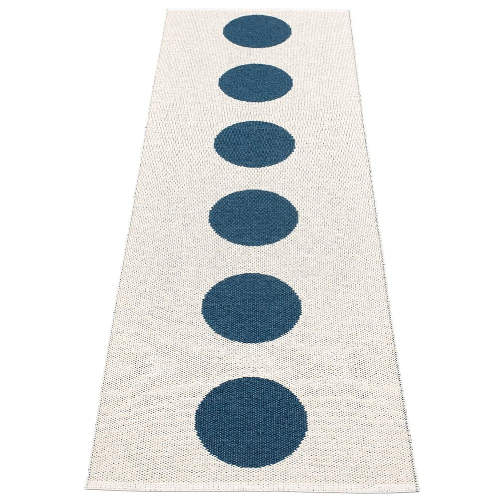 Pappelina Vera Ocean Blue & Vanilla Runner 70 x 225 cm Reverse