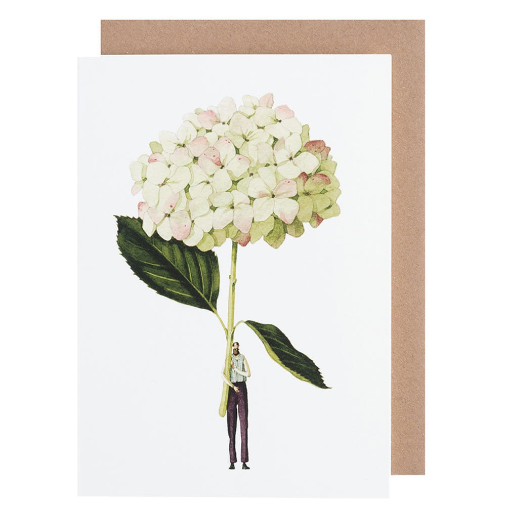 Laura Stoddart Green Hydrangea Greeting Card