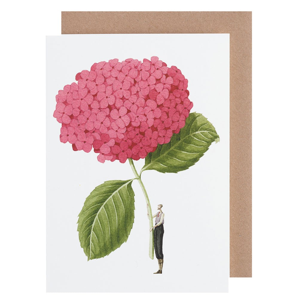 Laura Stoddart Pink Hydrangea Greeting Card