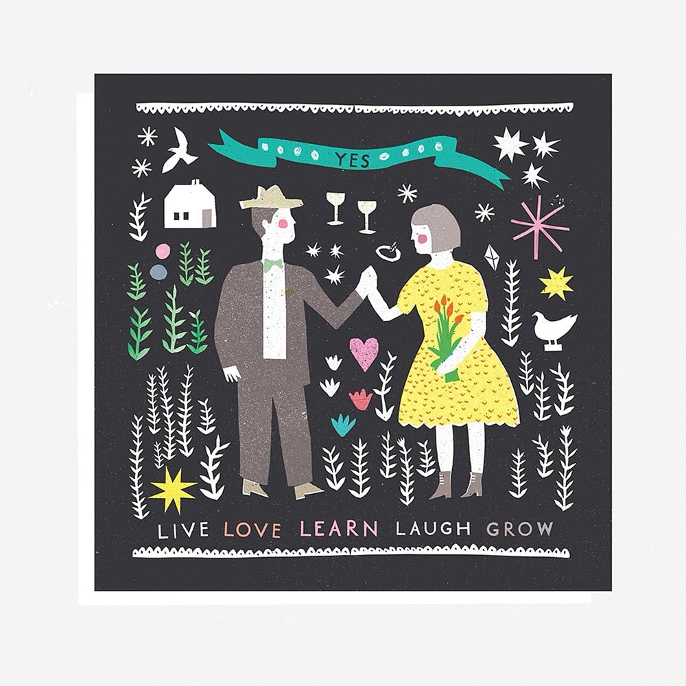 Folk Life Collage Greeting Card