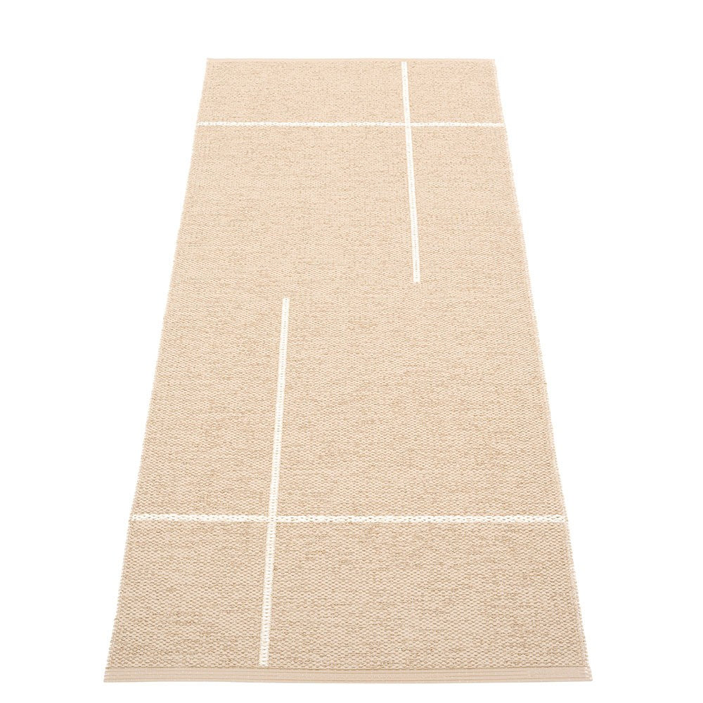 Pappelina Beige & Vanilla Fred Runner - 70 x 180 cm