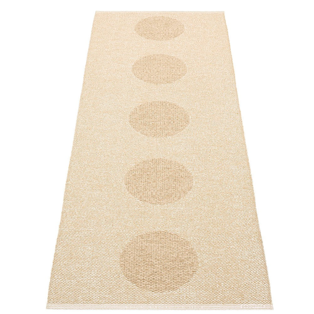 Pappelina Vera 2.0 Bio Edition Beige/Beige Metallic Runner - 70 x 200 cm - Reverse