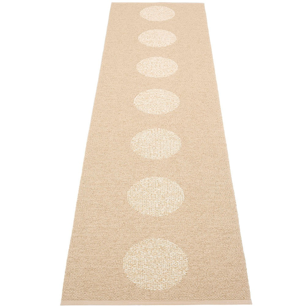 Pappelina Vera 2.0 Bio Edition Beige/Beige Metallic Runner - 70 x 280 cm - Reverse