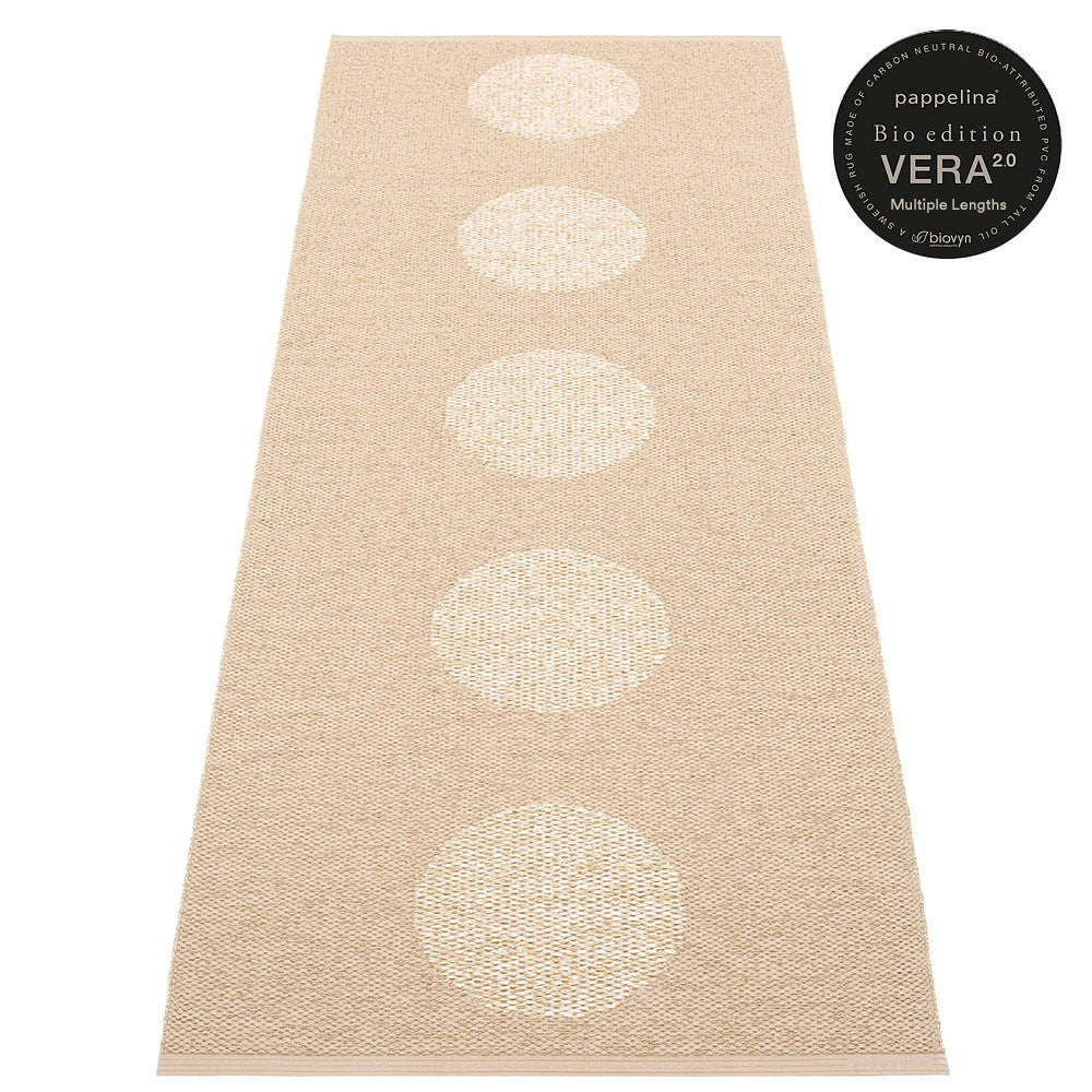 Pappelina Vera 2.0 Bio Edition Beige/Beige Metallic Runner - 70 x 120 cm