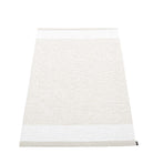 Pappelina Edit Runner - Fossil Grey : White : White Metallic - 70 x 120 cm