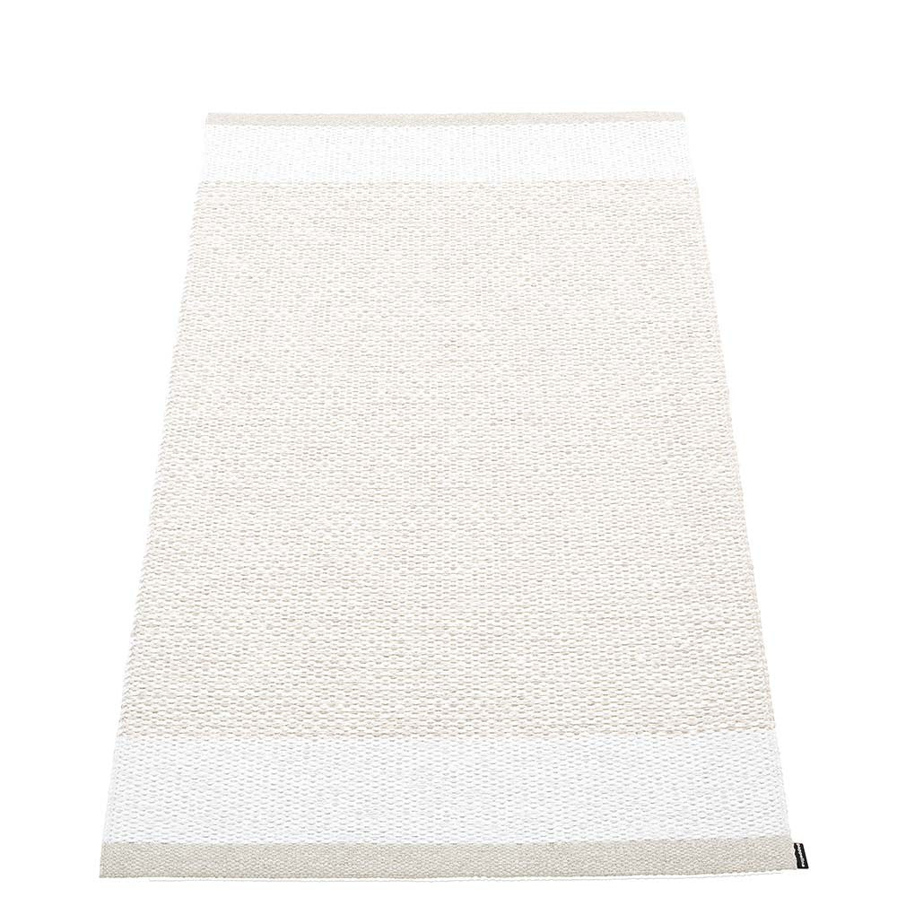 Pappelina Edit Runner - Fossil Grey : White : White Metallic - 85 x 160 cm