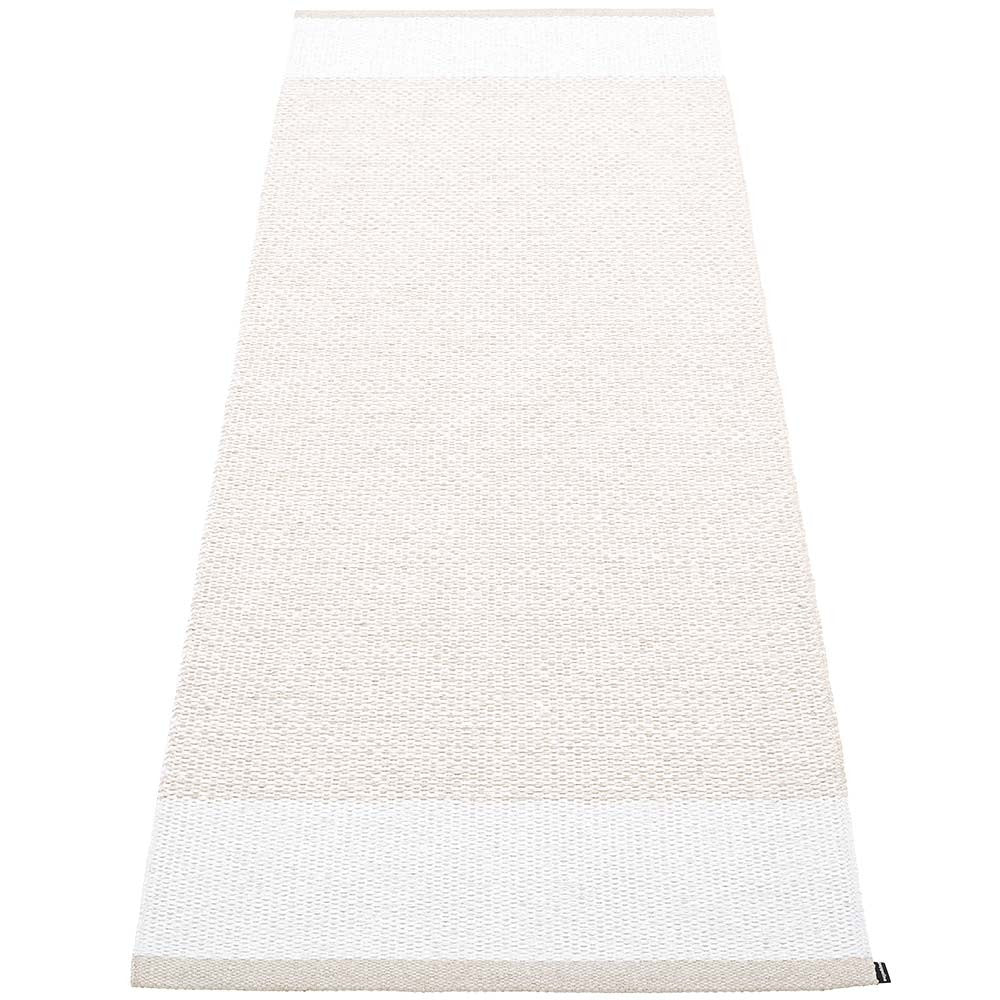 Pappelina Edit Runner - Fossil Grey : White : White Metallic - 85 x 260 cm
