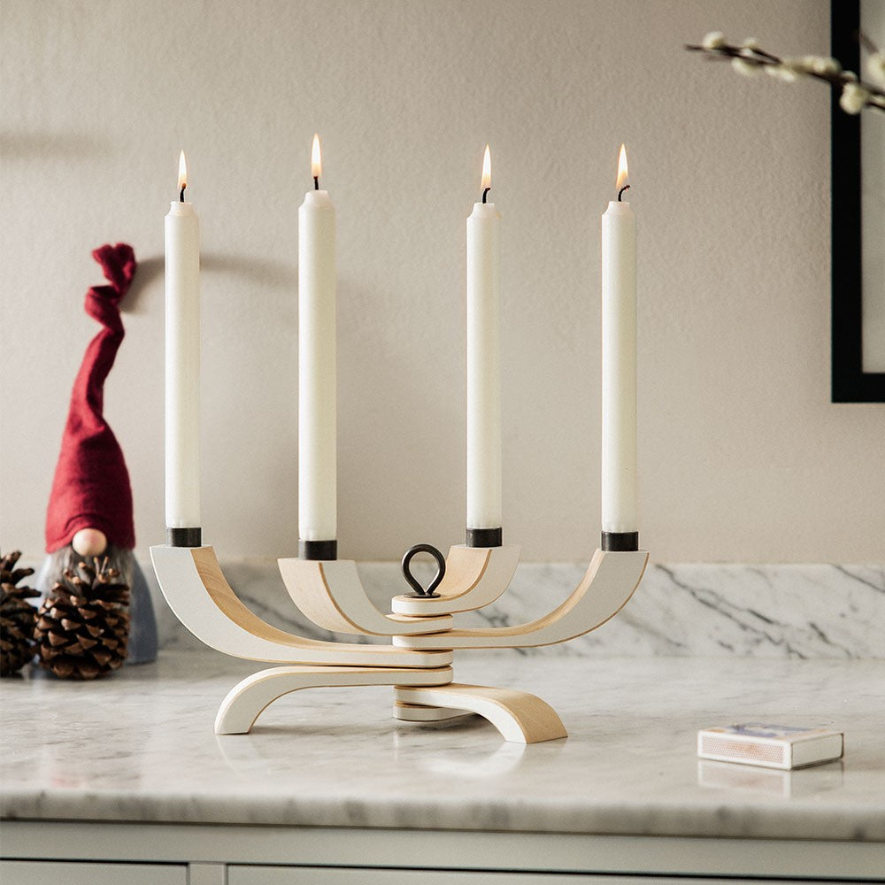 Design House Stockholm Nordic Light White Four Arm Candleholder
