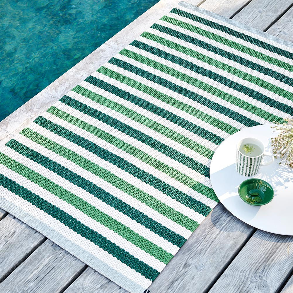 Pappelina Teo Runner - Dark Green : Grass Green : Vanilla