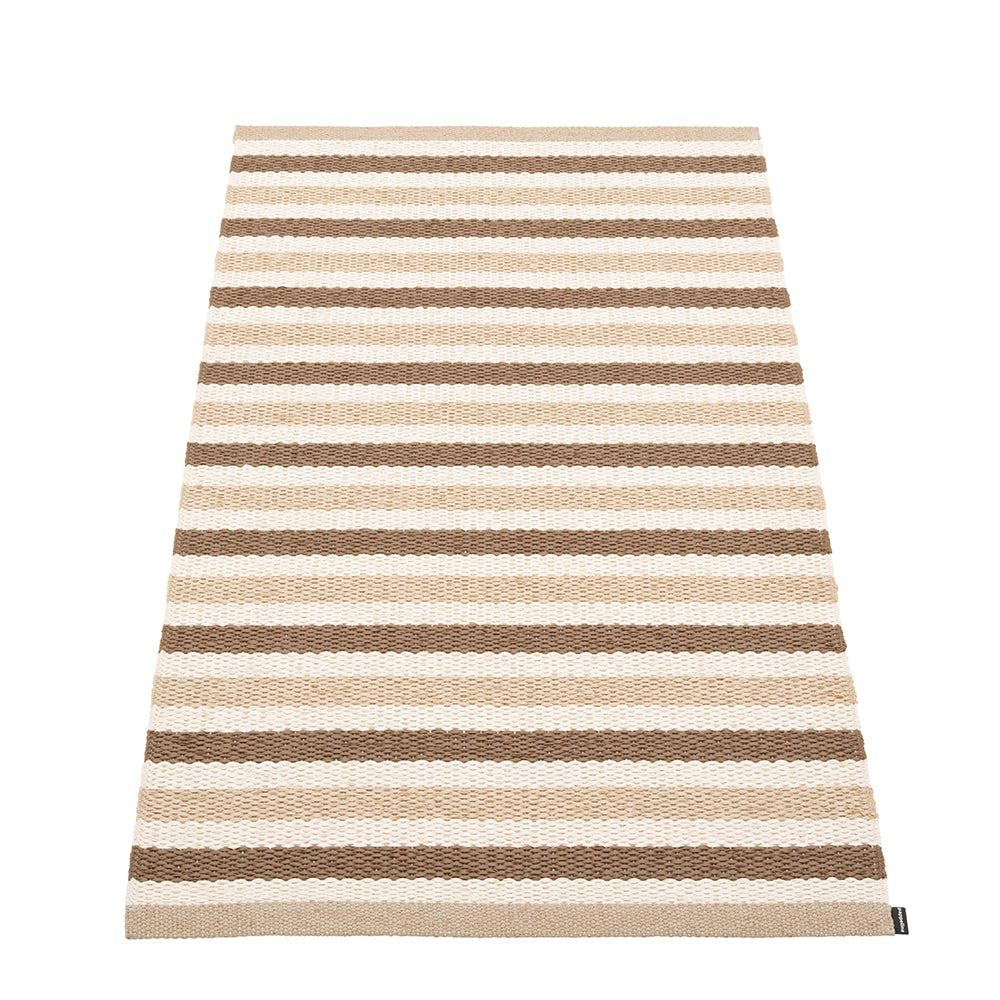 Pappelina Teo Runner - Brown : Beige : Vanilla - 70 x 120 cm