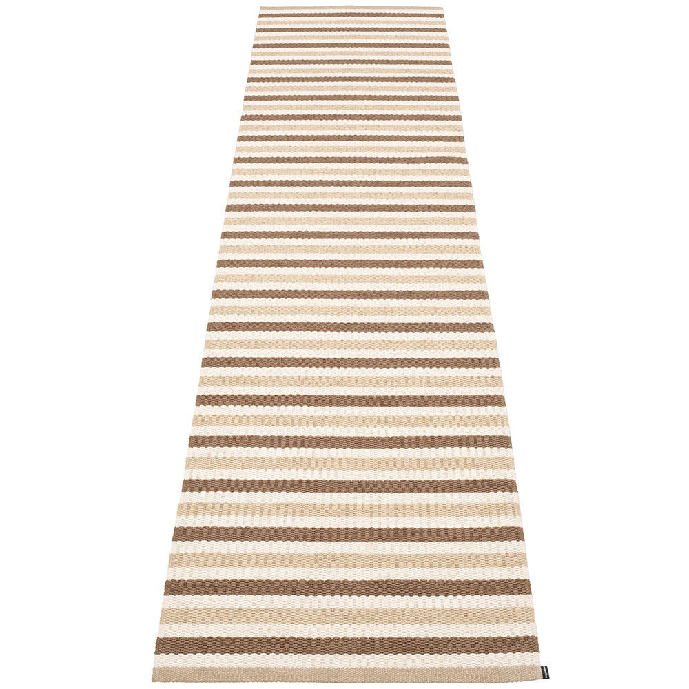 Pappelina Teo Runner - Brown : Beige : Vanilla - 70 x 300 cm