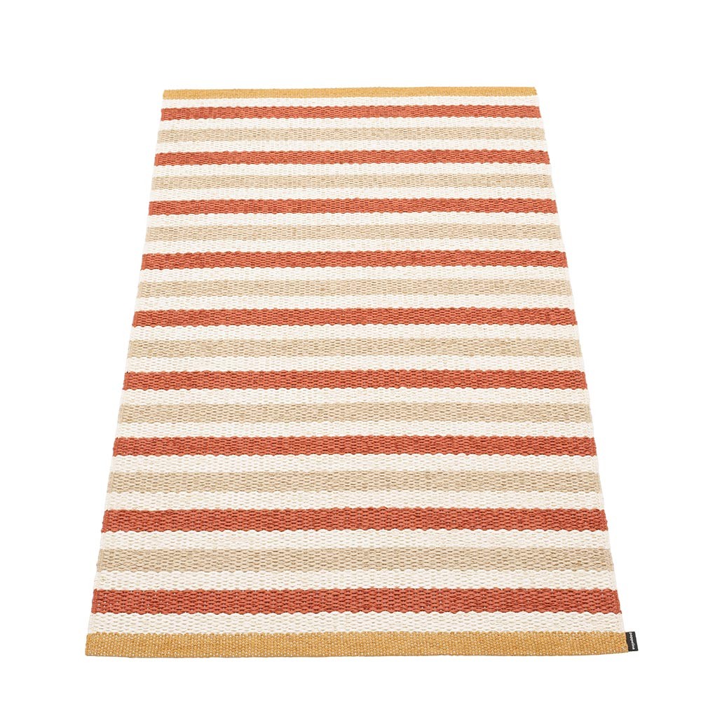 Pappelina Teo Runner - Brick : Beige : Vanilla - 70 x 120 cm
