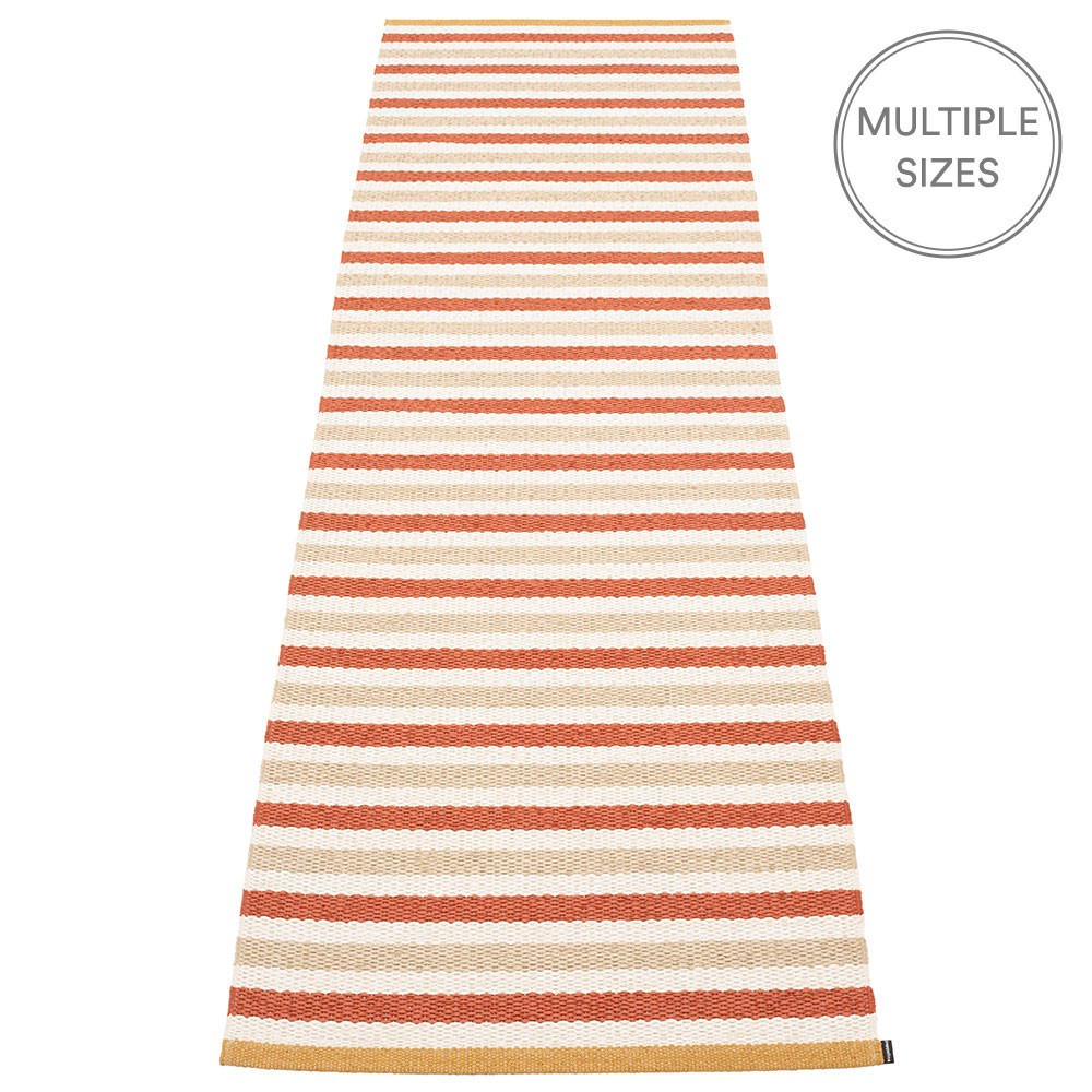 Pappelina Teo Runner - Brick : Beige : Vanilla - 70 x 240 cm
