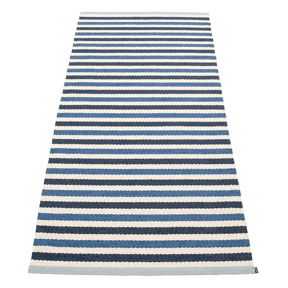 Pappelina Teo Runner - Denim : Dark Blue : Vanilla - 85 x 200 cm