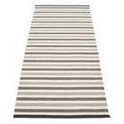 Pappelina Teo Runner - Warm Grey : Charcoal : Vanilla - 85 x 200 cm