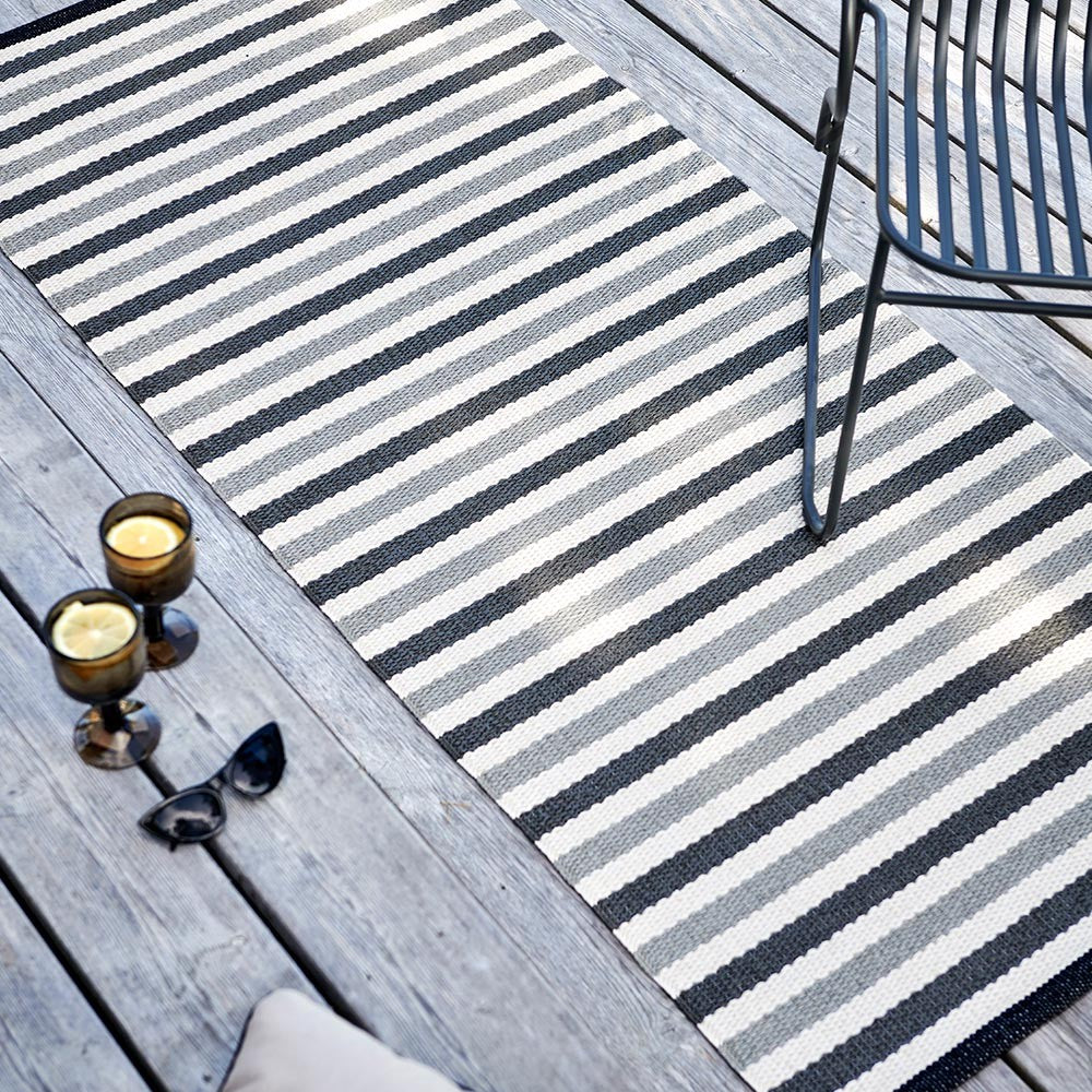 Pappelina Teo Runner - Warm Grey : Charcoal : Vanilla