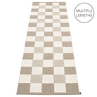 Pappelina Pix Runner - Dark Linen : Vanilla : Linen - 70 x 240 cm
