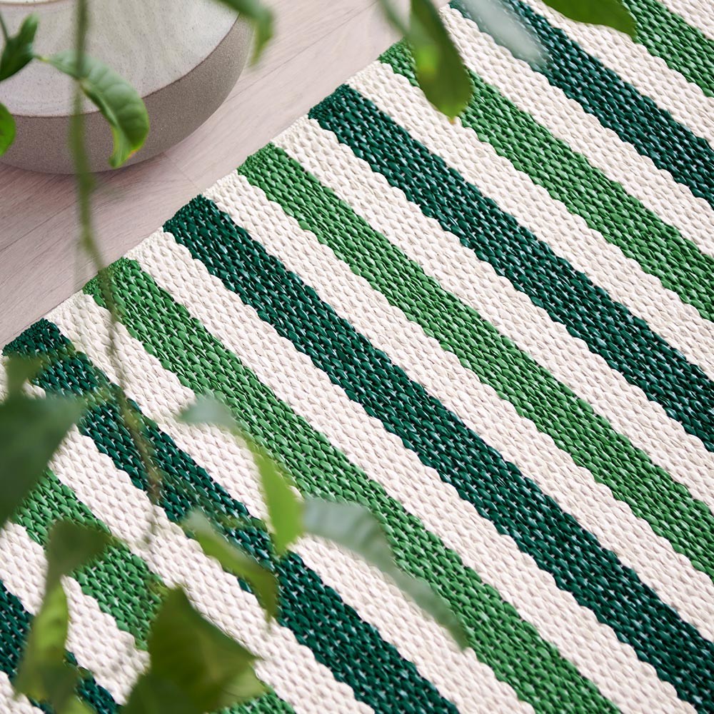 Pappelina Teo Rug - Dark Green : Grass Green : Vanilla
