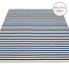 Pappelina Teo Rug - Denim : Dark Blue : Vanilla - 180 x 260 cm