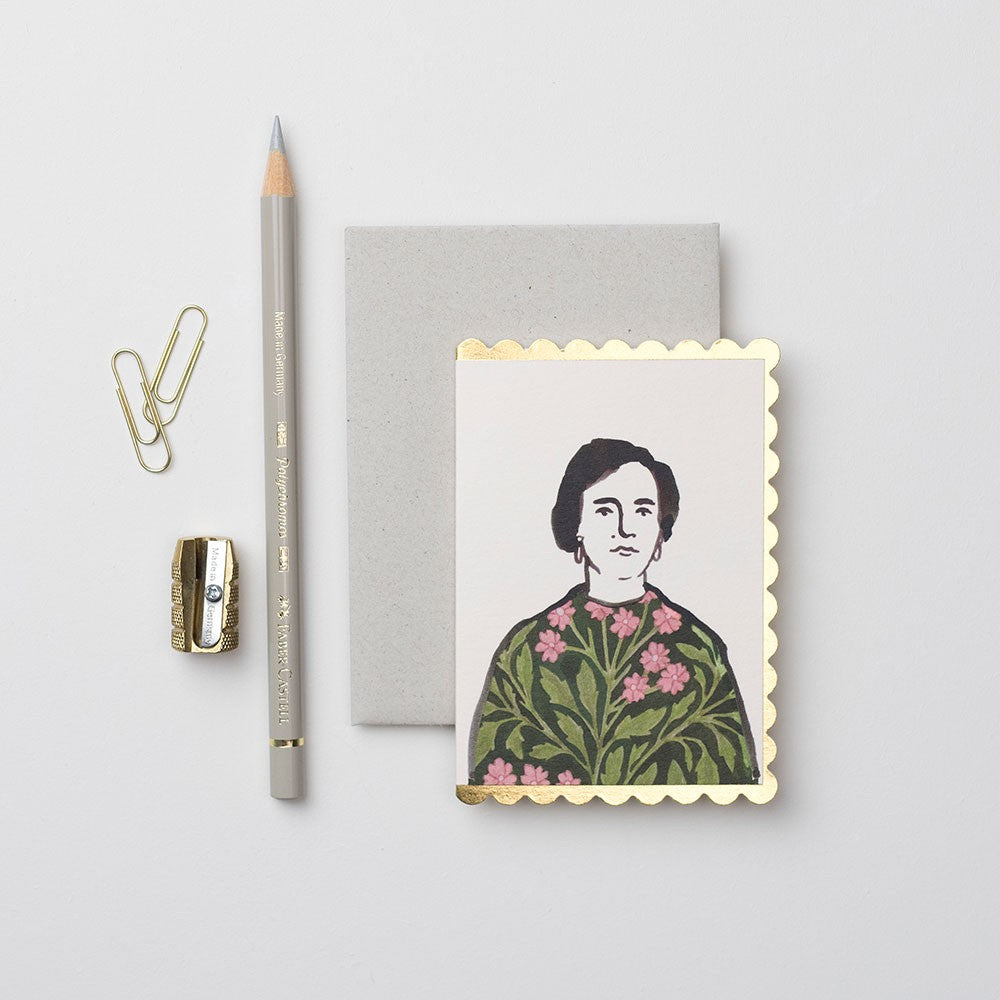 Wanderlust Paper Co. Woman in a Floral Dress Mini Card