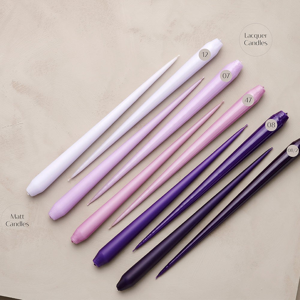 Ester & Erik 32 cm Tapered Candle - Dusty Lilac 47