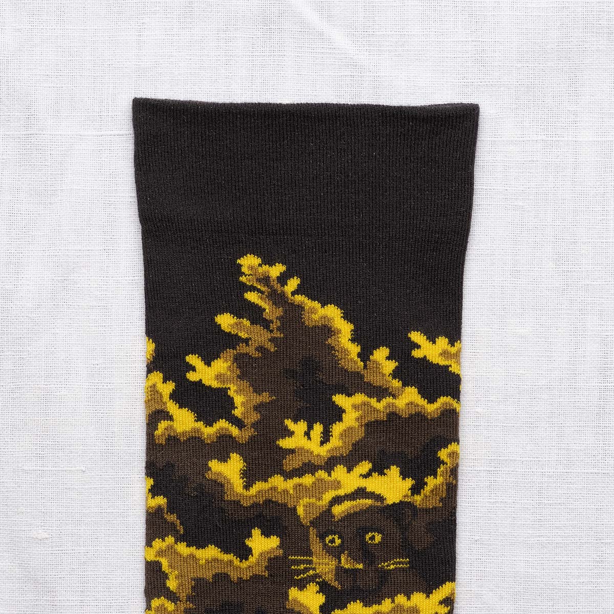 Bonne Maison Foliage Faux Noir Socks close-up detail
