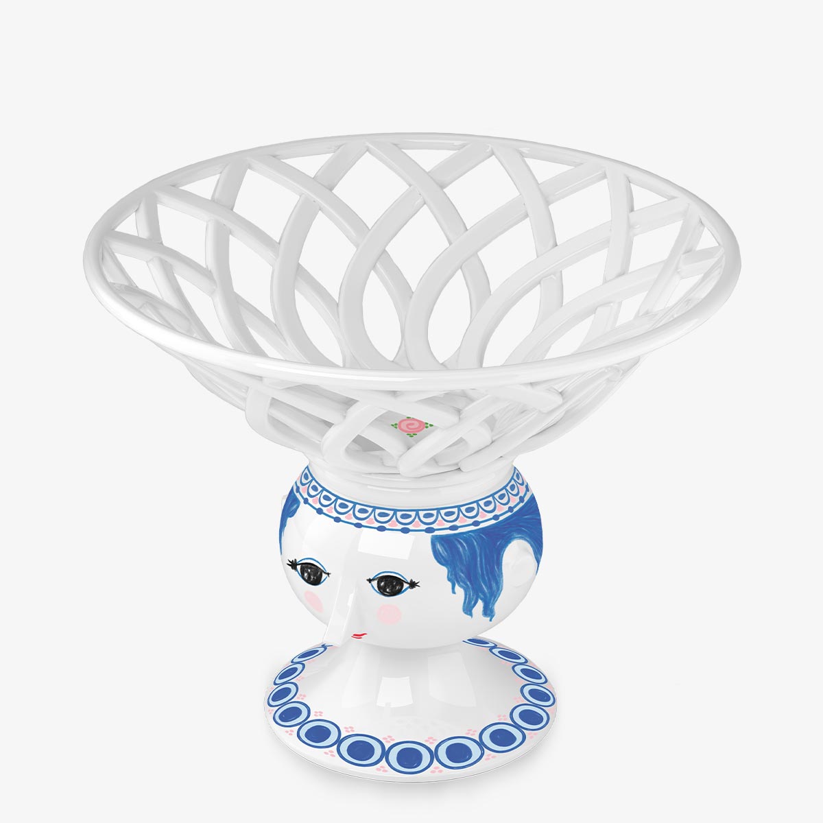 Bjorn Wiinblad Dora Fruit bowl on a white background