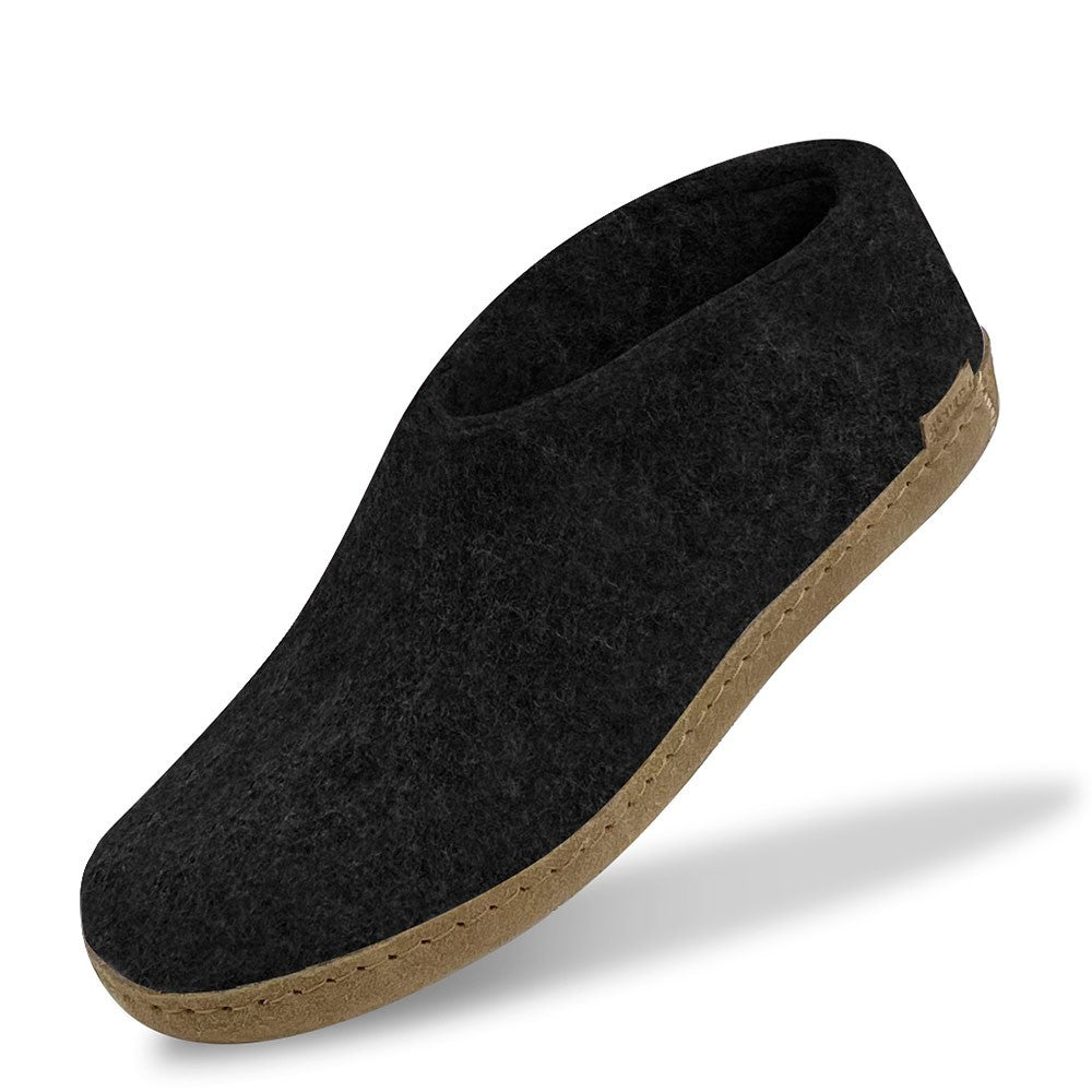Glerups Felted soft soled shoe in black