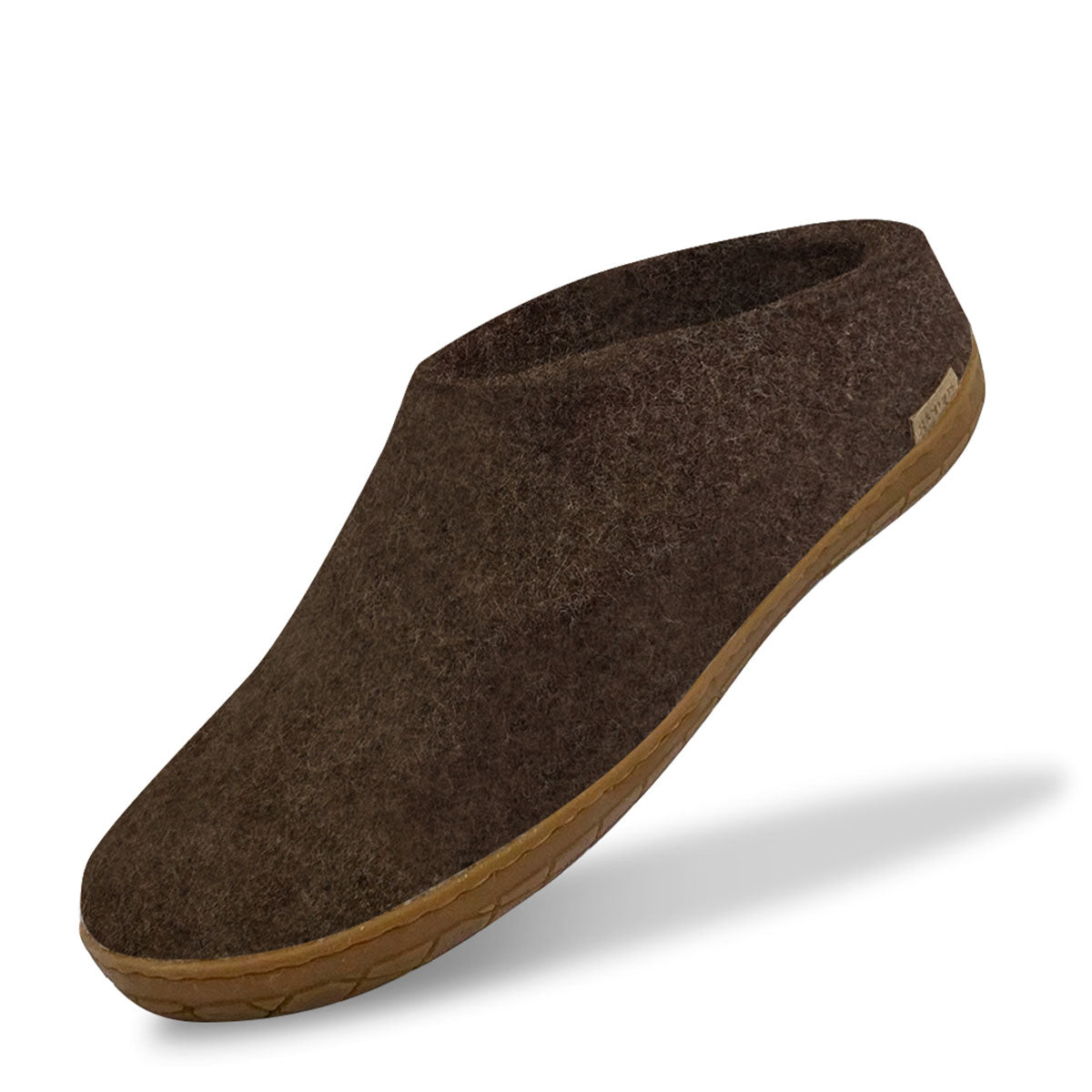 Glerups brown rubber soled mule