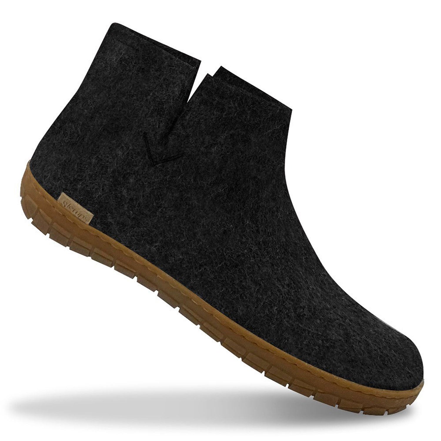a single Glerups rubber soled boot in Charcoal