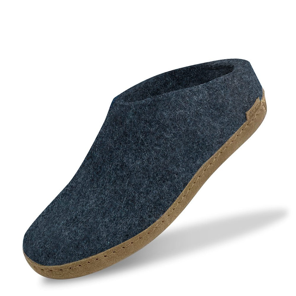 Single Glerups Denim Leather Sole Mule