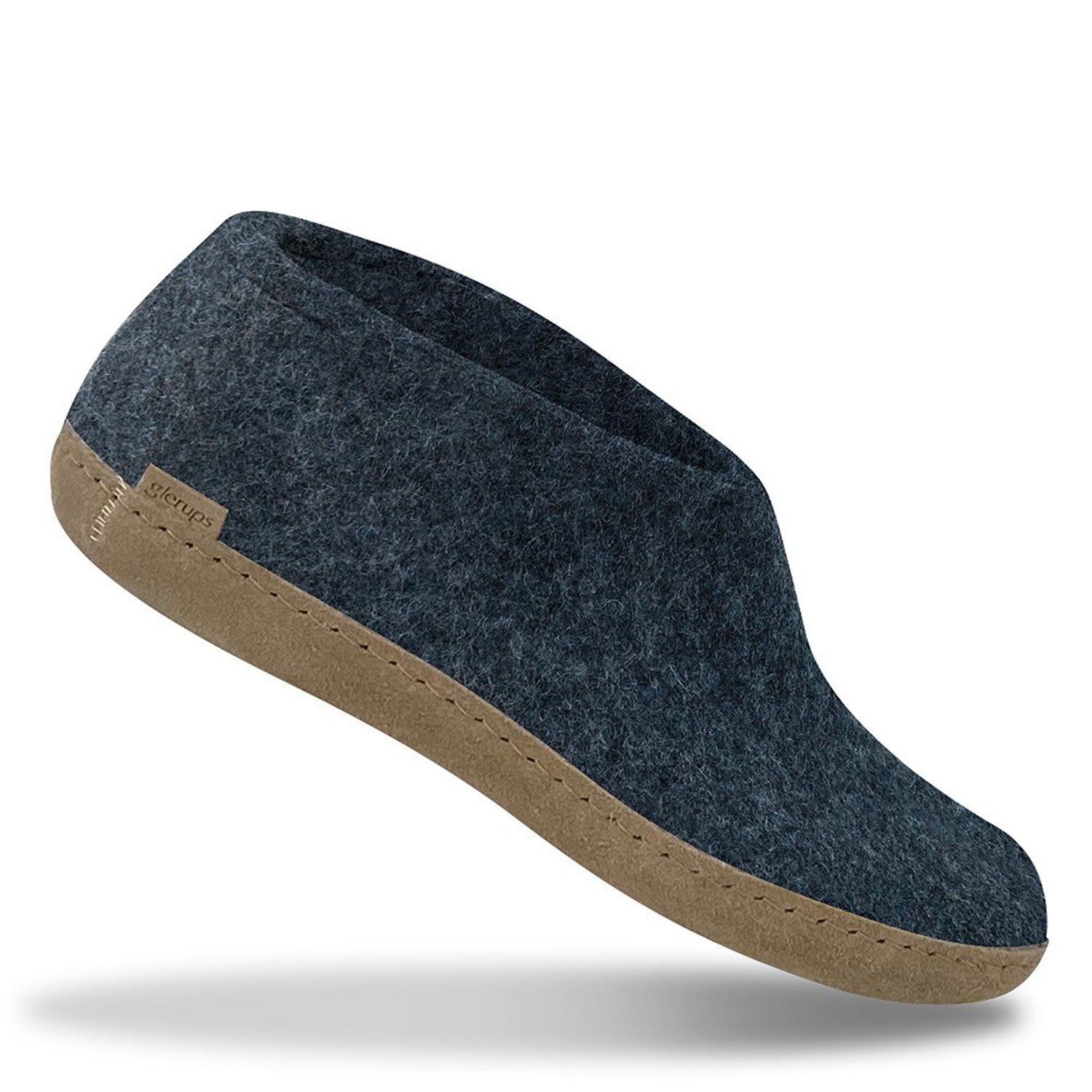 Single Glerups Shoe with leather sole in Denim