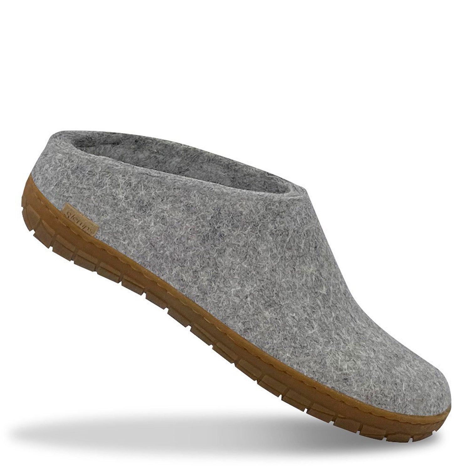 A grey rubber soled Glerups Mule