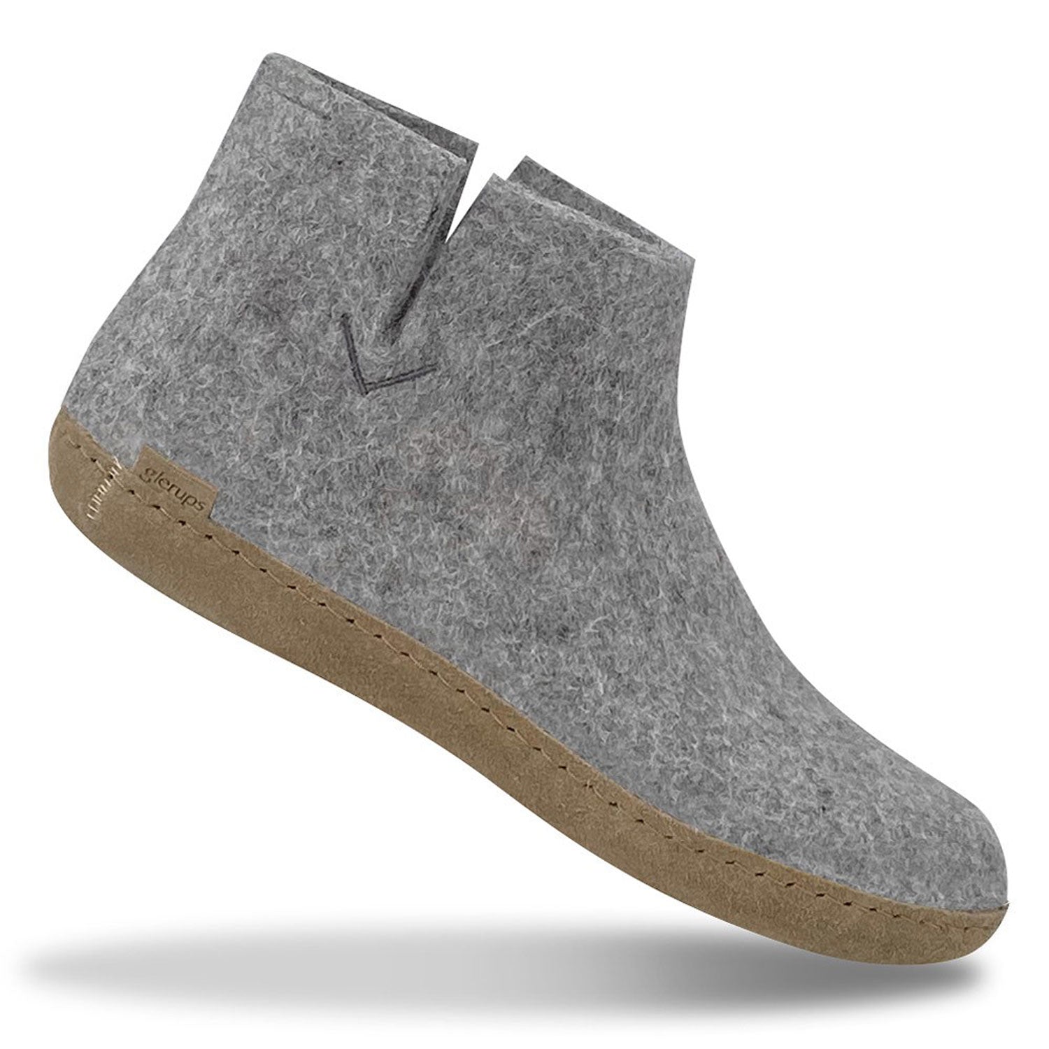 Glerups soft sole boot, felted wool with leather sole