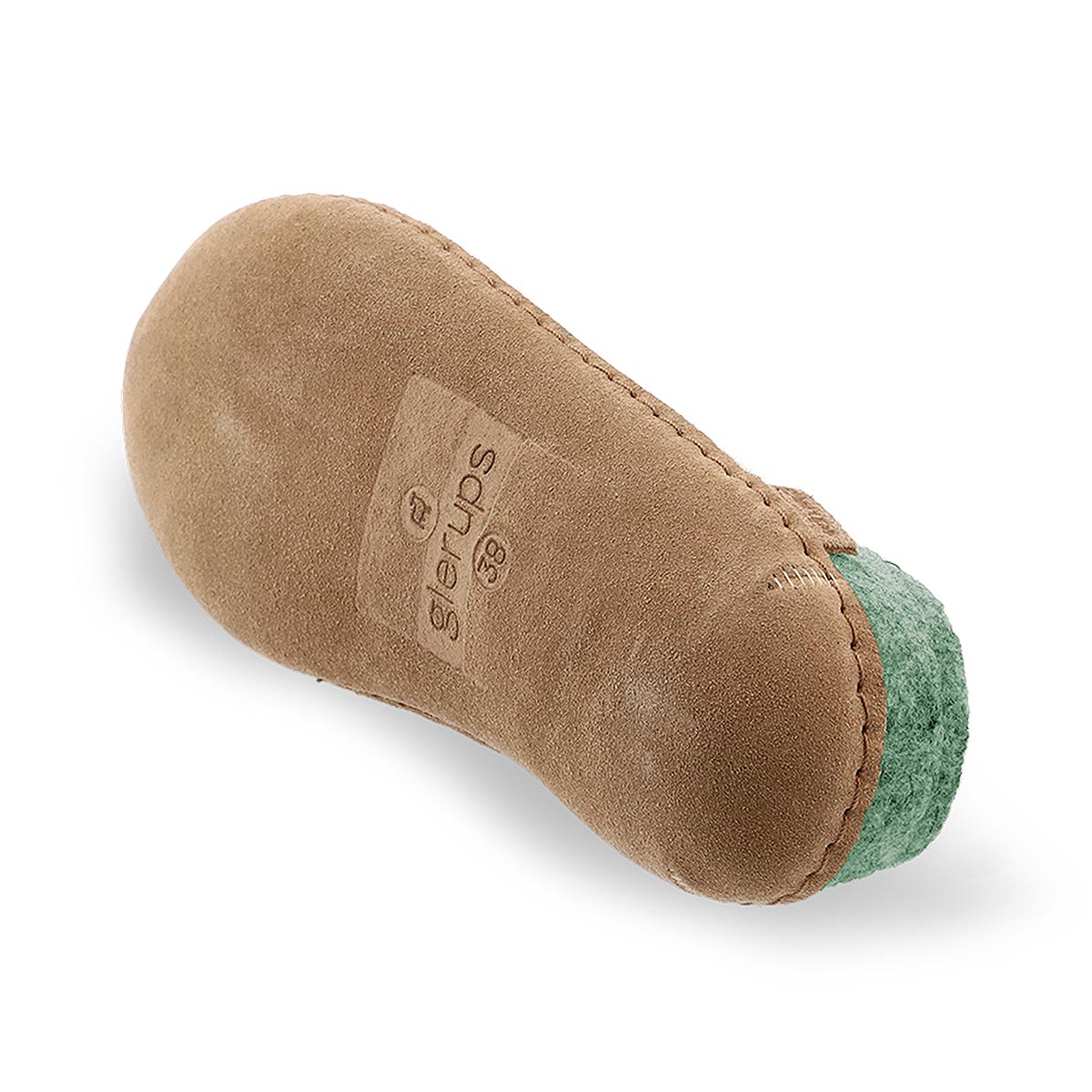 Leather sole mule. Glerups slippers in Moss