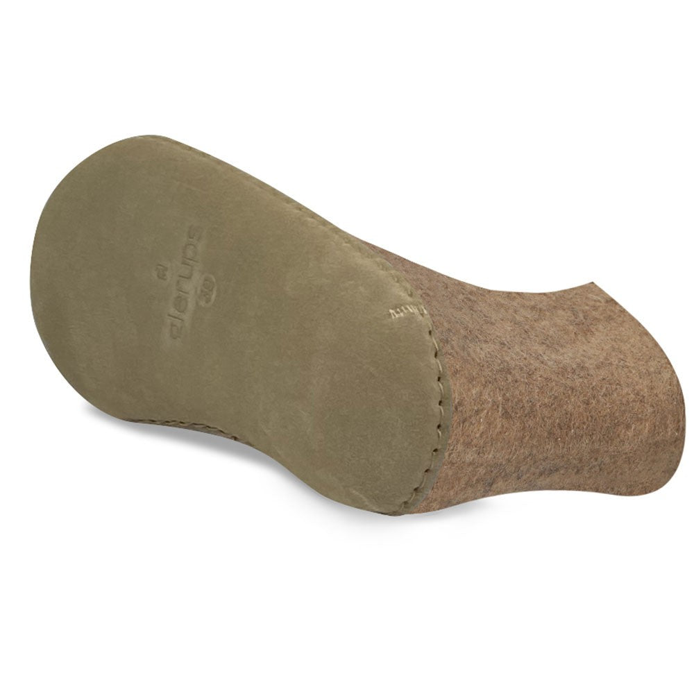 Glerups Underside view of leather soled boot in sand