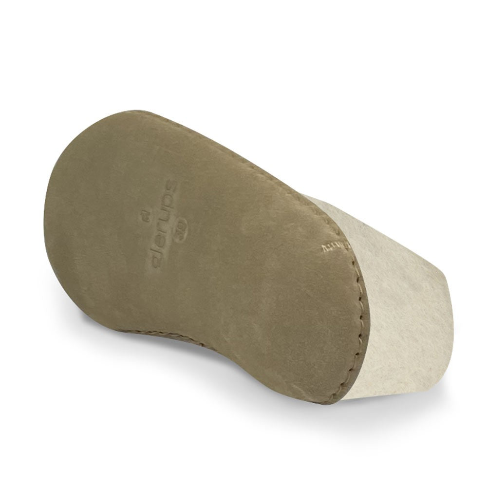 Underside View of Leather soled Glerups Shoes in White