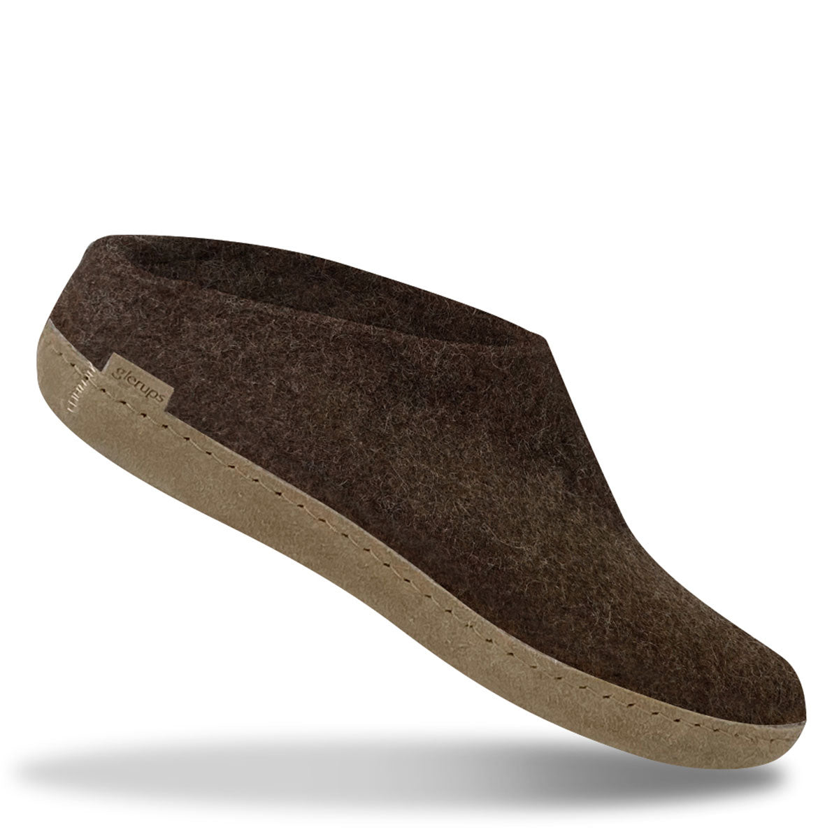 Brown Glerups Mule with Leather sole