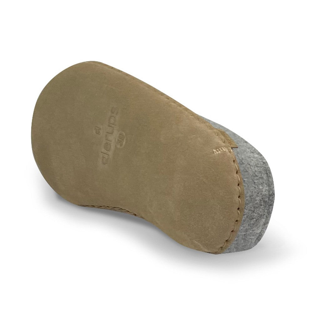 Underside view of Leather Soled Grey Glerups Mules
