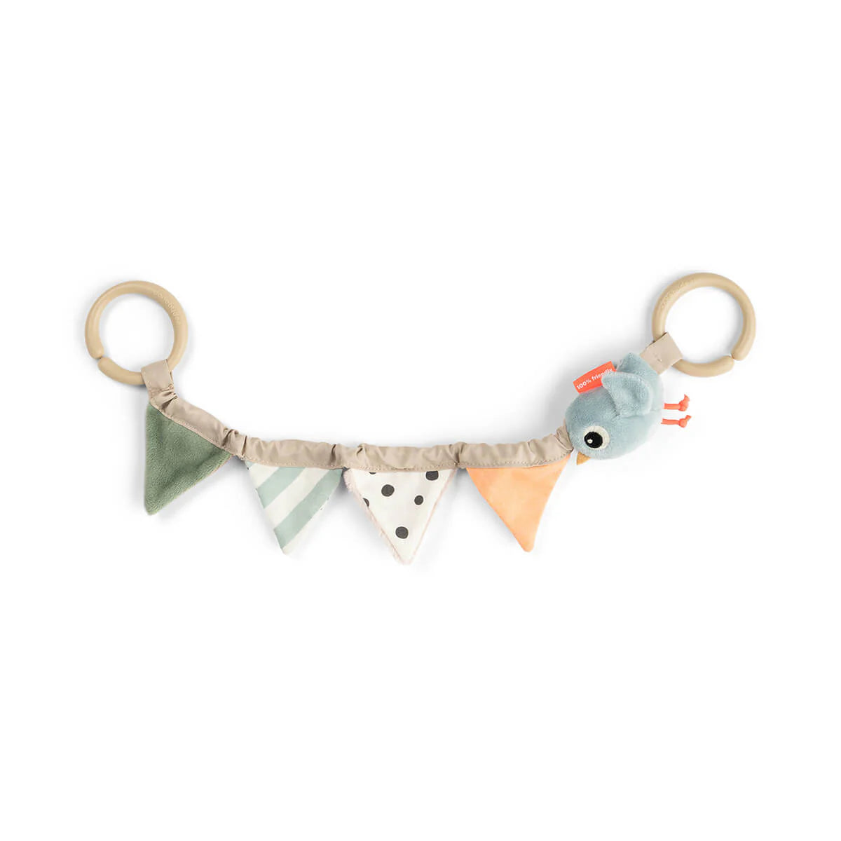 Reverse side of Done by Deer 'Celebration' pram toy against a white background.