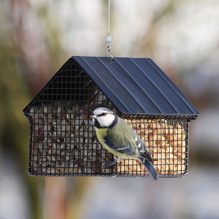 Wildlife Garden Cottage Peanut Feeder Black Hus Hem