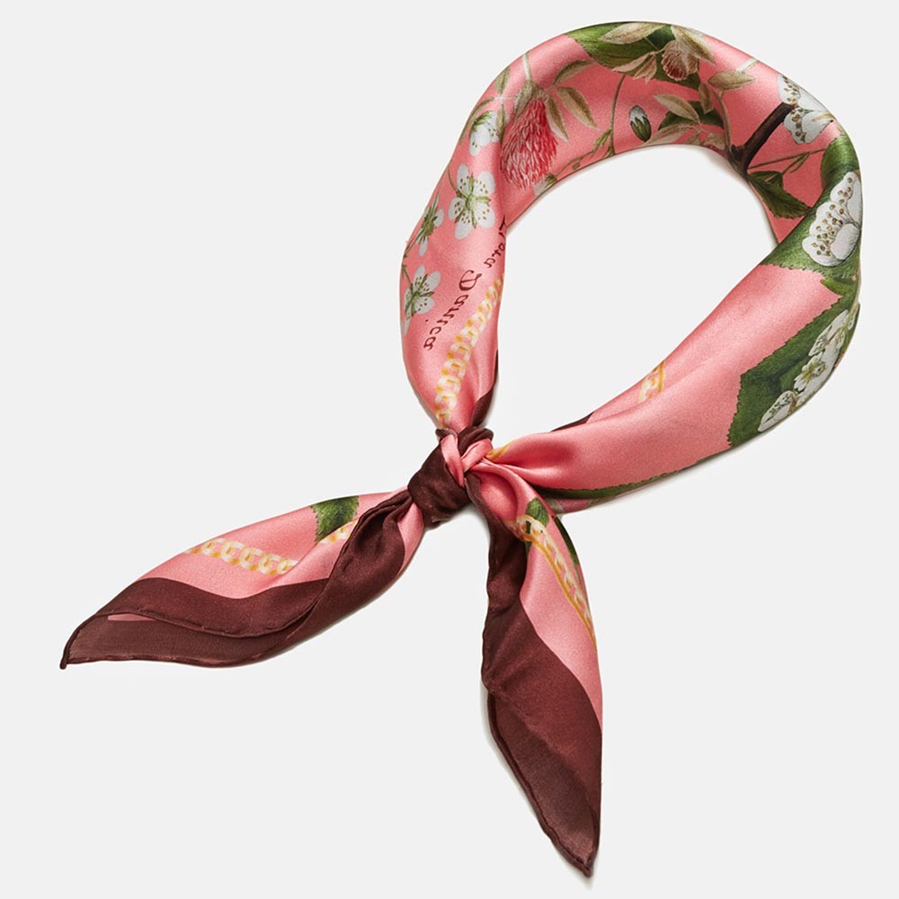 Silk scarf square Blush Pink